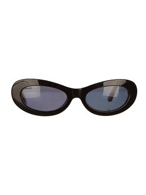 Vintage Chanel Oval Sunglasses with Blue Lenses